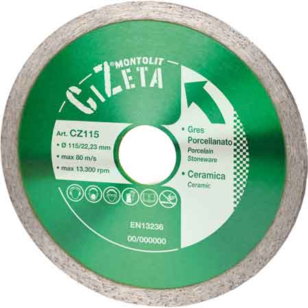 DISCO DIAMANTATO 'GRES PORCELLANATO/CERAMICA' MONTOLIT Ø 115 mm