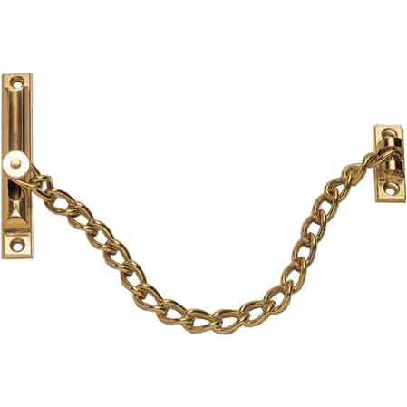 CATENA DI SICUREZZA IN OTTONE PER PORTE Ø mm 2,7x20 cm - Ottone bronzato