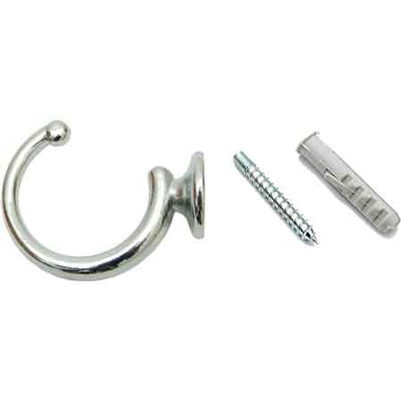 GANCETTO PER TENDAGGI LEGGERO 40 mm - Oro - blister 2 pezzi