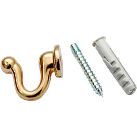 GANCETTO PER TENDAGGI PESANTE 30 mm - Cromo - blister 2 pezzi
