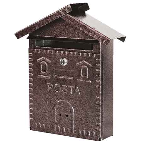CASSETTA POSTALE 'RUSTICA' CASETTA mm 280x90x350h - Nera