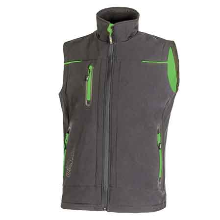 GILET SOFTSHELL 'UNIVERSE' GRIGIO/VERDE UPOWER Tg. XXL