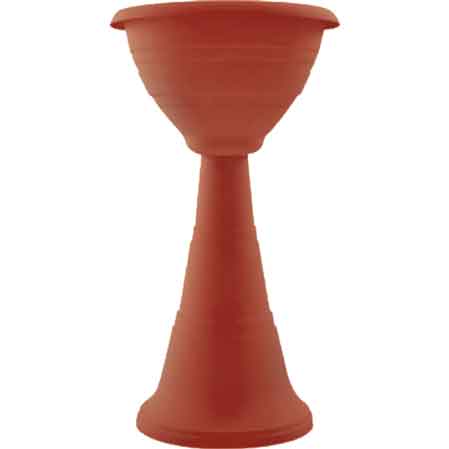 FIORIERA 'CAMPANA' A COLONNA Ø 39x70h cm - Colore bianco