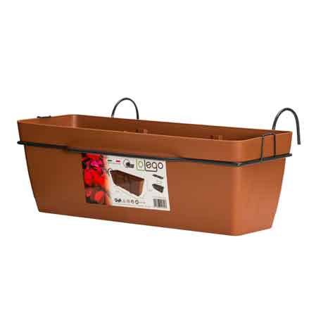 CASSETTA CON BALCONIERA 'LOLEGO' cm 60x29x18h - Colore Terracotta