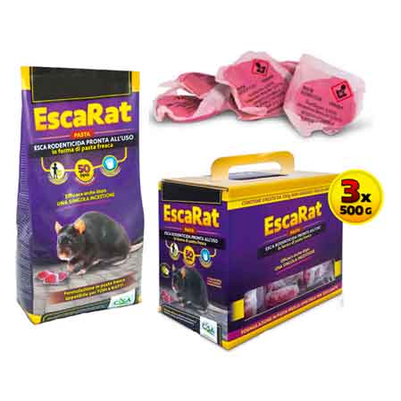 ESCA TOPICIDA IN PASTA 'ESCARAT' 1,5 Kg (Scatola 3x500gr)