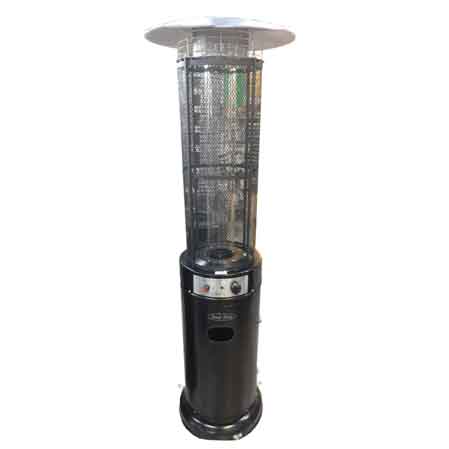 STUFA A FUNGO CON TUBO VETRO CARDINALE 11000 Watt - Col. Nero
