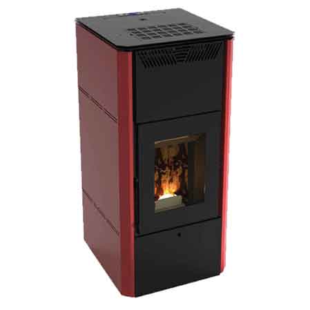 STUFA A PELLET TERMO 'CORVARA 20V' Kw 19,27 - Colore Bordeaux