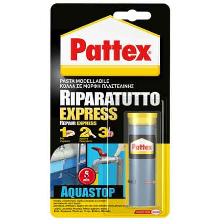 ADESIVO EPOSSIDICO 'RIPARATUTTO EXPRESS ACQUASTOP' PATTEX 48 gr