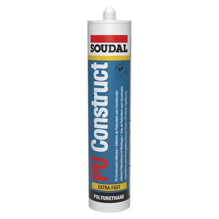 ADESIVO POLIURETANICO 'PU CONSTRUCT D4' SOUDAL 310 ml - Marrone