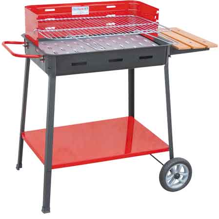 BARBECUE A CARBONELLA 'SUPERMAX' CON APPOGGIO 60x40x85h cm