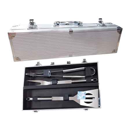 SET PER BARBECUE IN VALIGETTA 3 PEZZI CARDINALE 34 cm