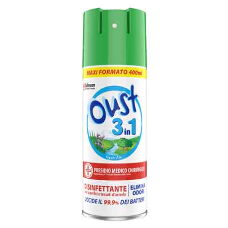 DISINFETTANTE ELIMINA ODORI PER AMBIENTE 3IN1 'OUST' 400 ml