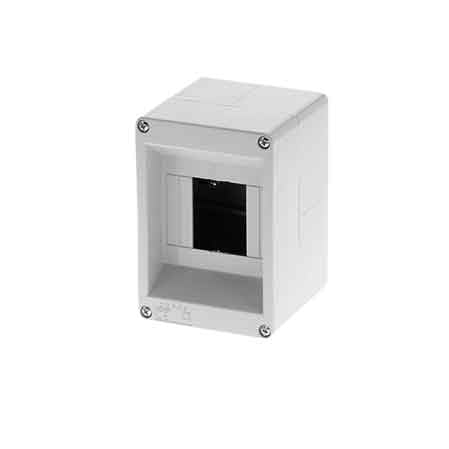 CENTRALINO DA PARETE C/BINARIO DIN 4 Moduli - 130x90x90 mm - Grigio