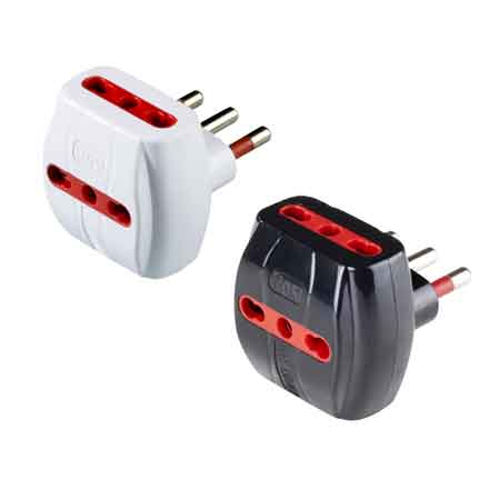 ADATTATORE TRIPLO 16A ROSI 2P+T - prese 10/16A 2P+T, Colore Nero