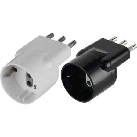 ADATTATORE DISASSATA SHUKO 16A 2P+T - presa 10A 2P+T - Colore Bianco