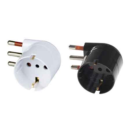 ADATTATORE SALVASPAZIO 90° SCHUKO 16A ROSI 2P+T - prese 10 2P+T, Colore Nero