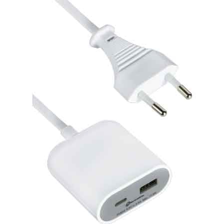 ADATTATORE 'GUMMY LINE' 1 Usb + 1 Usb type 'C'