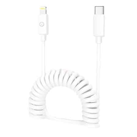 CAVO DI RICARICA A MOLLA USB-C/LIGHTNING LOSTECH 120 cm