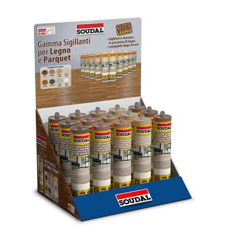 ESPOSITORE DA BANCO PER SIGILLANTE LEGNO VUOTO SOUDAL