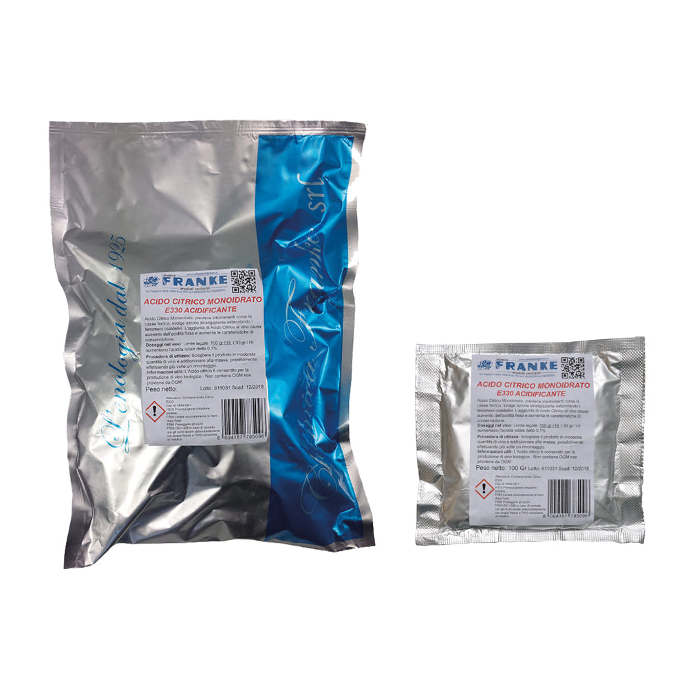 ACIDE CITRIQUE MONOHYDRATÉ gr. 100
