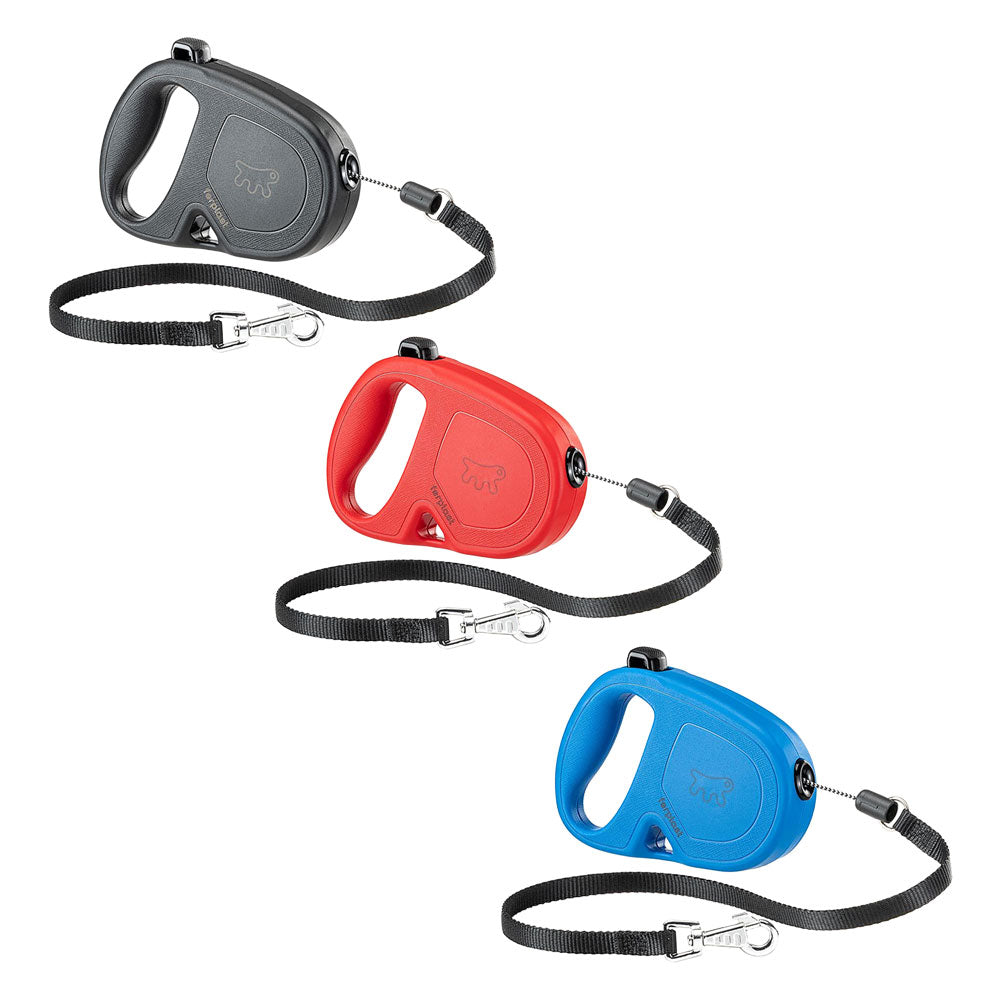 LAISSE ENROULEUR POUR CHIEN « FLIPPY ONE CORD » taille M / 5 m - jusqu'à 20 kg / coloris bleu
