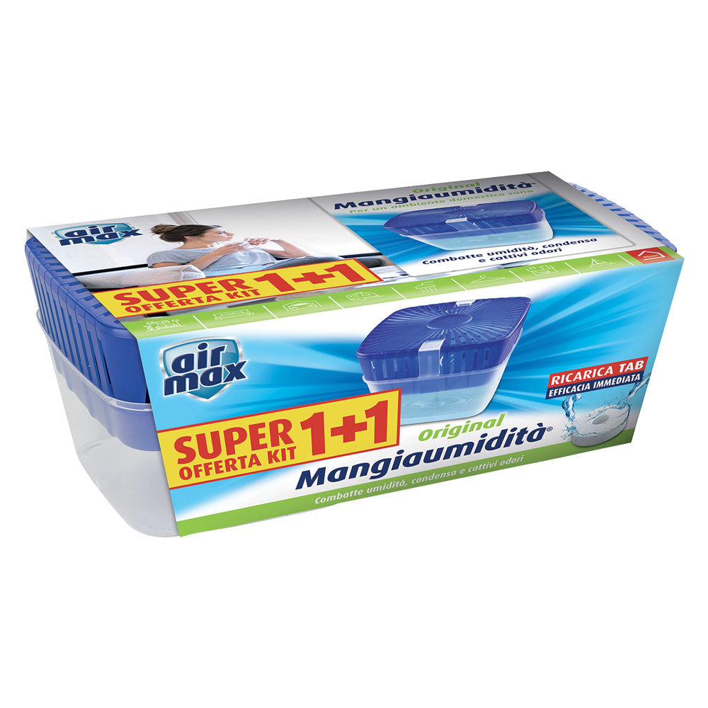 ABSORBEUR D'HUMIDITÉ KIT "AIR MAX VORTEX" 2 appareils + recharge 450 gr.