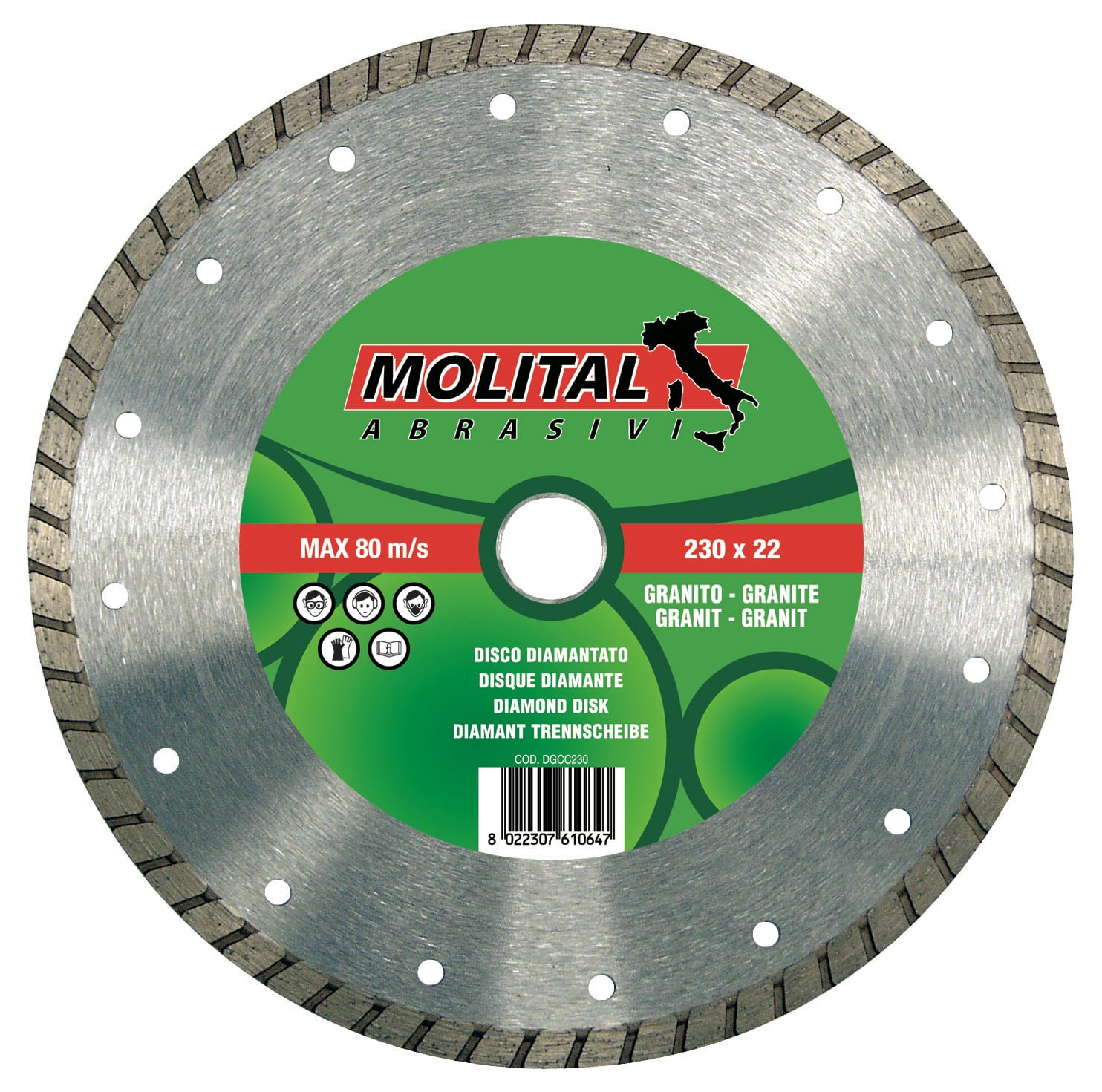 DISCO DIAMANTATO 'GRANITO' MOLITAL Ø 230 mm