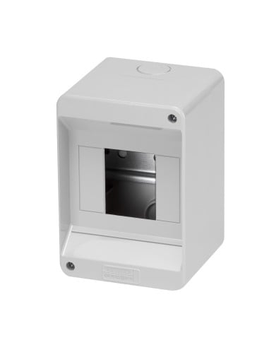CENTRALINO DA PARETE C/BINARIO DIN 2 Moduli - 130x55x87 mm - Grigio
