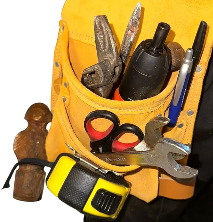 BORSA PER CARPENTIERE PLUS IN PELLE CARDINALE