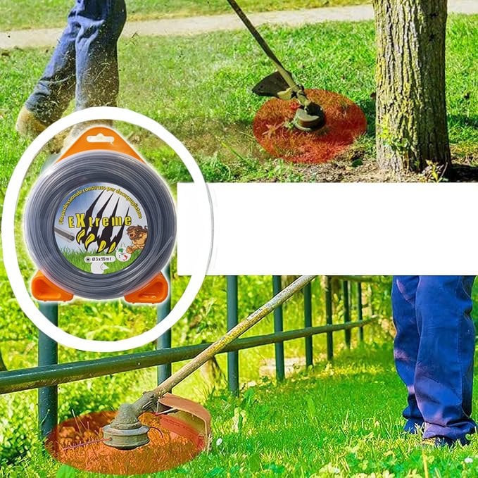 FILO PER DECESPUGLIATORE PROFESSIONALE CO-ESTRUSO QUADRO 'EXTREME' 3,5 mm x 12 mt