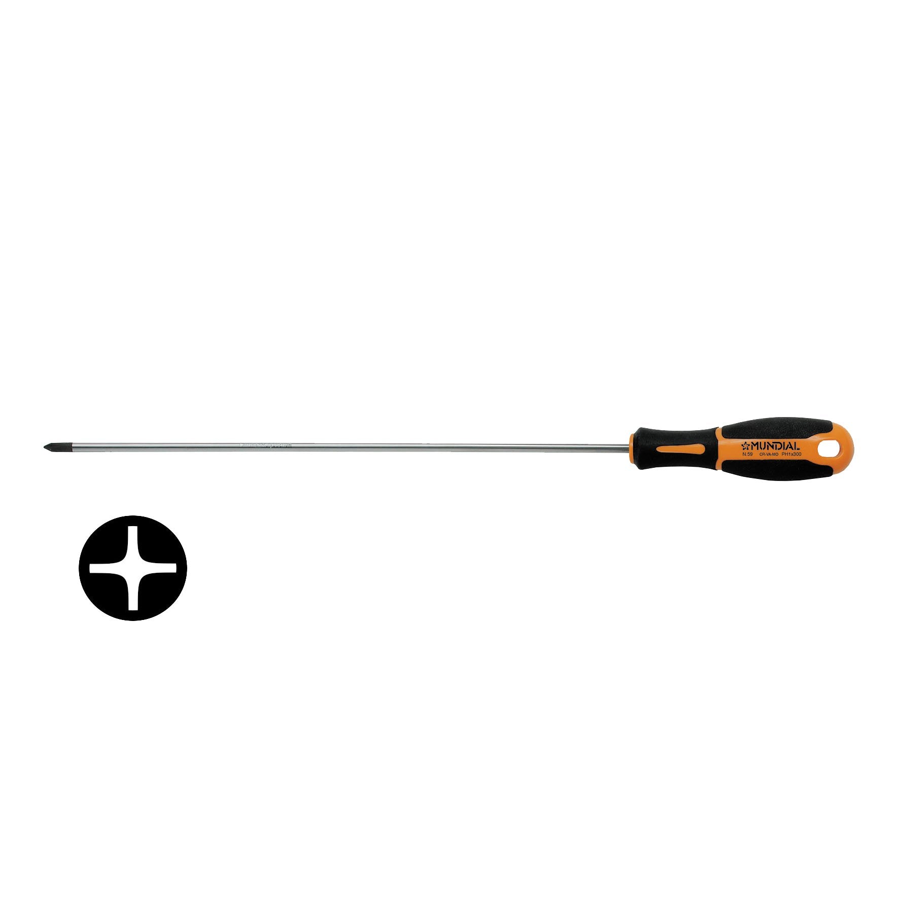 GIRAVITE LUNGO PER VITI A CROCE 'PHILLIPS' MUNDIAL PH 0 3,0x300 mm