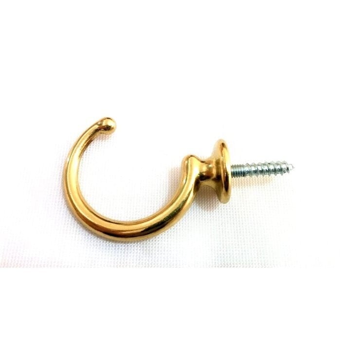 GANCETTO PER TENDAGGI LEGGERO 40 mm - Oro - blister 2 pezzi