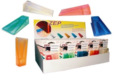 FERMAPORTE A CUNEO 'ZEP' Trasparente colorato - blister 2 pezzi