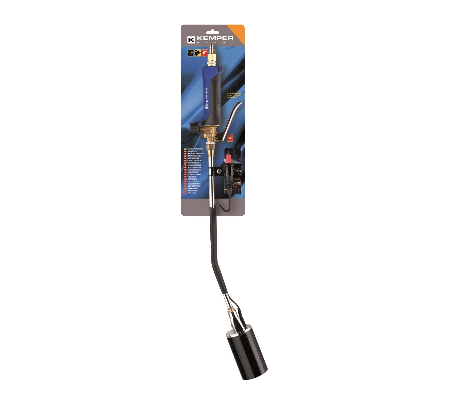 CANNELLO DA RISCALDO C/LEVA ACCENSIONE PIEZO KEMPER 63 cm - Bruciatore Ø 60 mm