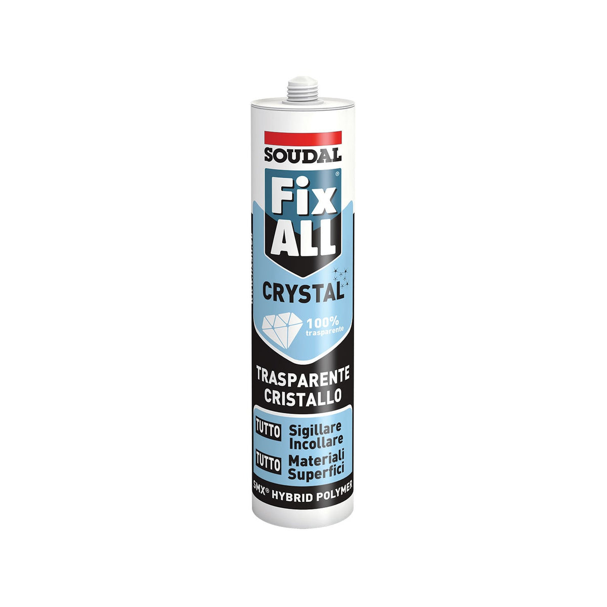 ADESIVO SIGILLANTE 'FIX ALL CRYSTAL' SOUDAL 125 ml - Trasparente