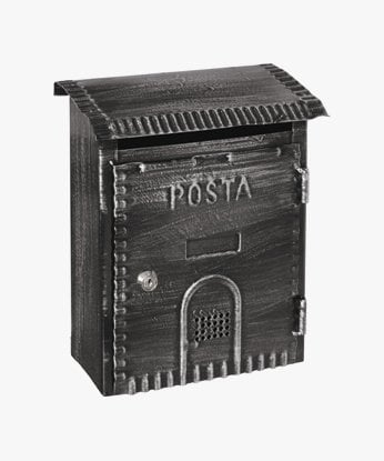 CASSETTA POSTALE 'RUSTICA' mm 230x90x290h - Nera