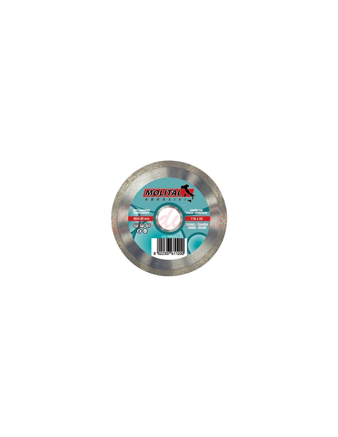 DISCO DIAMANTATO 'CERAMICA' MOLITAL Ø 115 mm