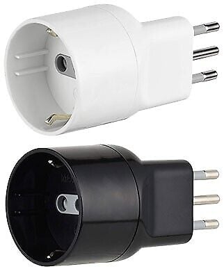 ADATTATORE DISASSATA SHUKO 16A 2P+T - presa 10A 2P+T - Colore Nero