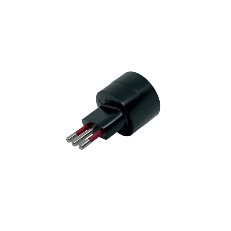 ADATTATORE SEMPLICE SCHUKO 16A ROSI 2P+T - prese 10/16A 2P+T, Colore Nero