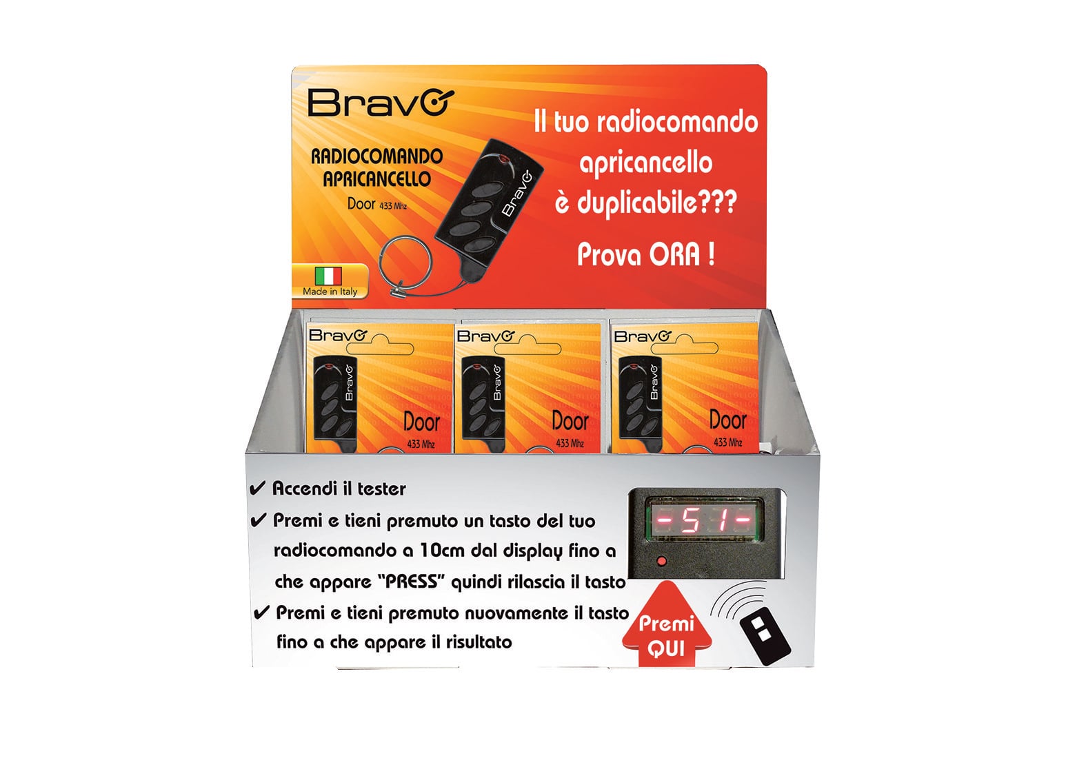 ESPOSITORE RADIOCOMANDI 'DOOR' CON TESTER 22 Pezzi