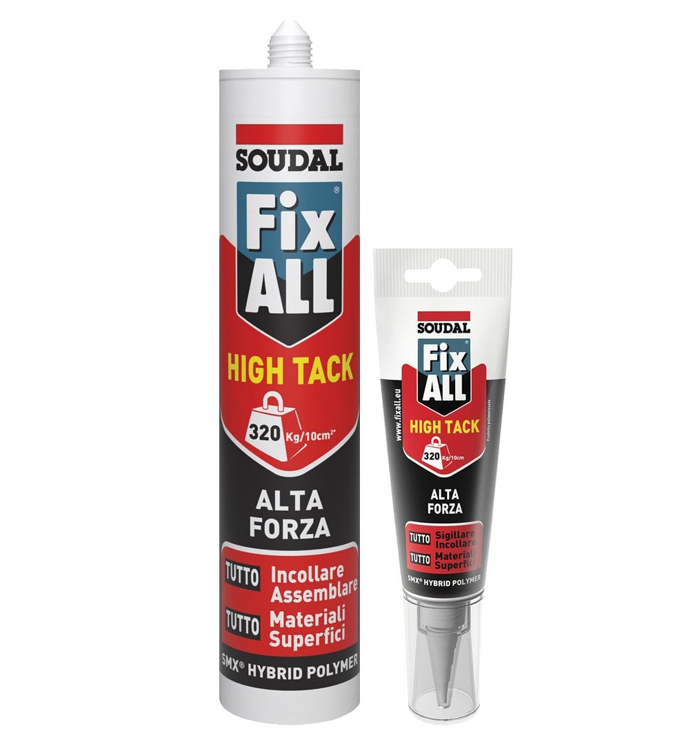 ADESIVO SIGILLANTE 'FIX ALL HIGH TACK' SOUDAL 290 ml - Bianco