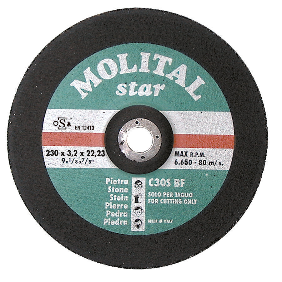 DISCO DA TAGLIO PER MARMO MOLITAL Ø 230x3,2 mm