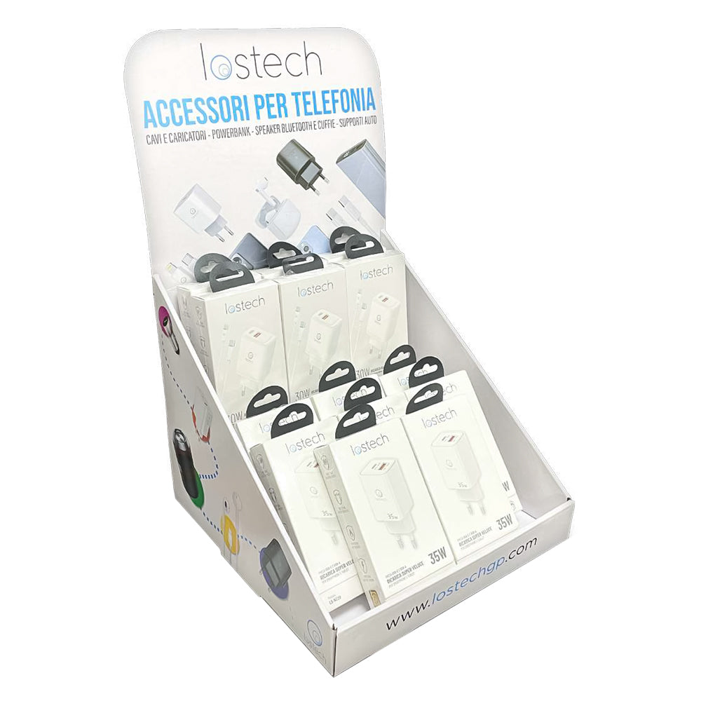 ESPOSITORE DA BANCO PER CARICATORI USB 14 pz - completo