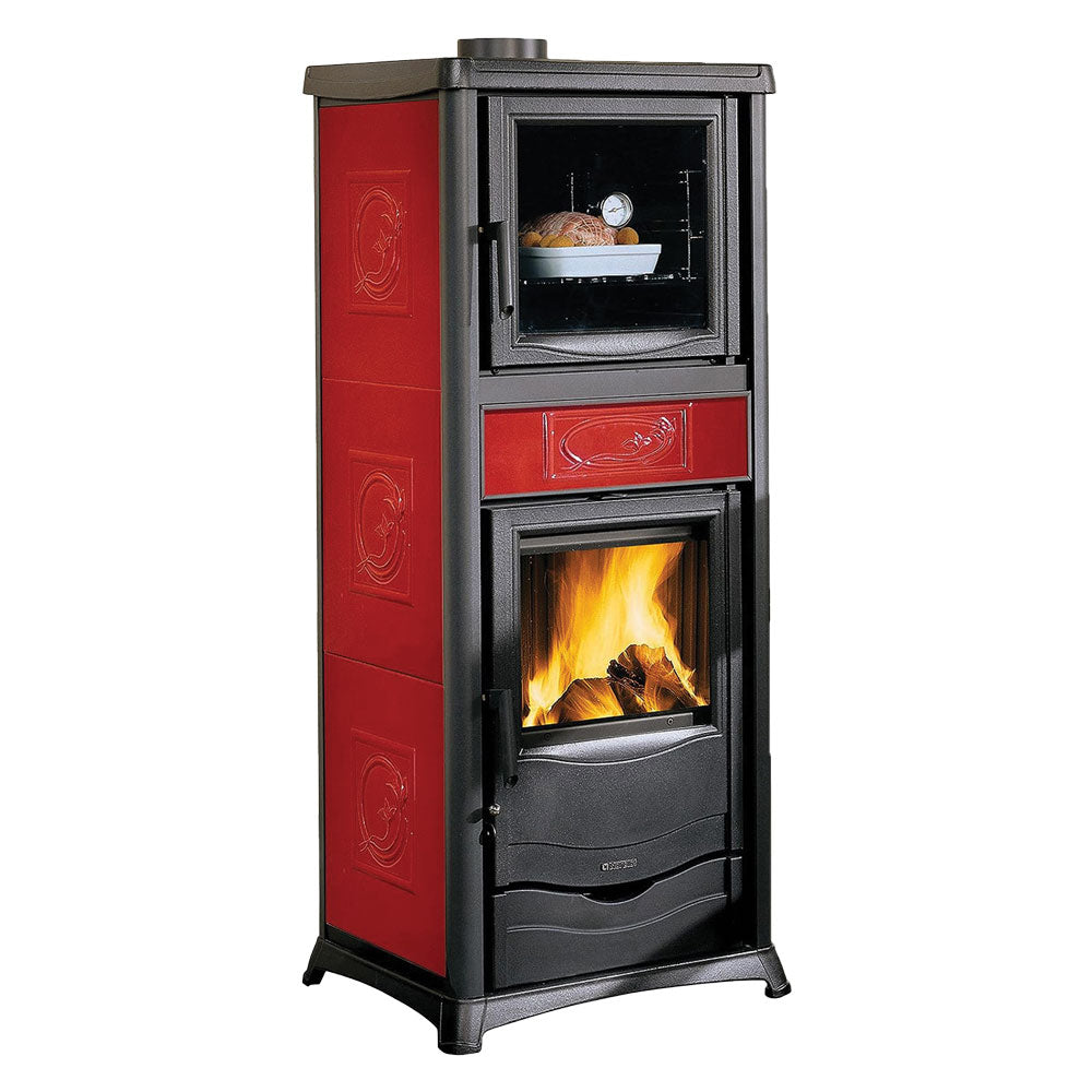 POÊLE À BOIS « TERMOROSSELLA PLUS FORNO DSA 4.0 » 11,1 kW – couleur bordeaux