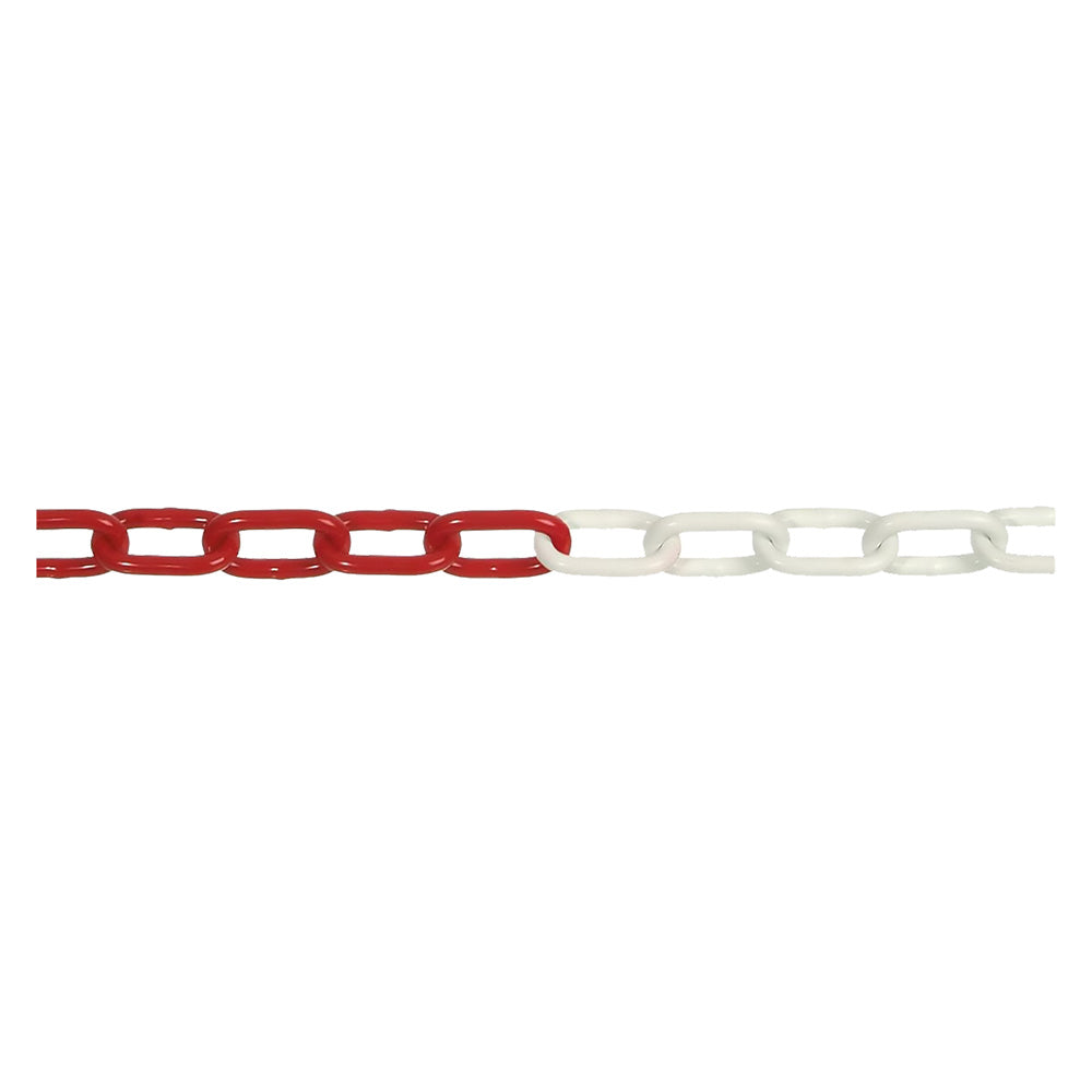 CHAÎNE DE SIGNALISATION ACIER BICOLORE bobine 30 m blanc/rouge