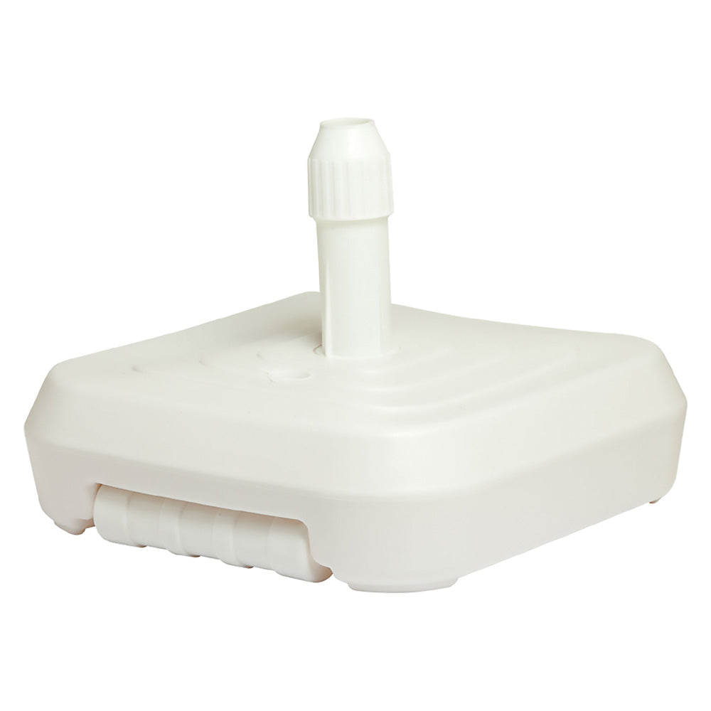 BASE PARASOL EN PLASTIQUE AVEC ROULETTES 60 x 60 - capacité 50 L.