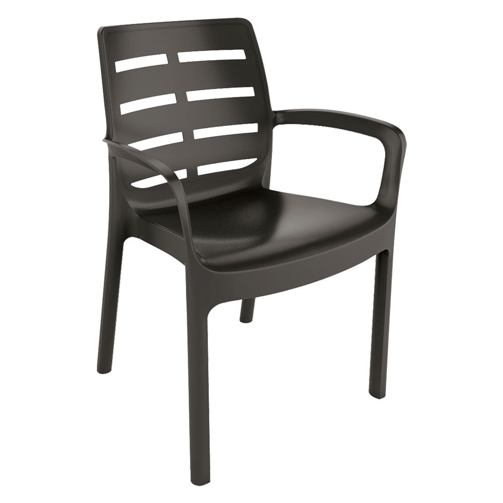 CHAISE EN POLYPROPYLÈNE 'BORNEO' blanche