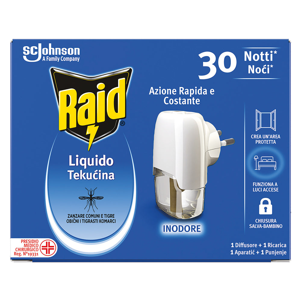 ANTIZANZARE ELETTRICO AD EMANAZIONE con 1 ricarica liquida