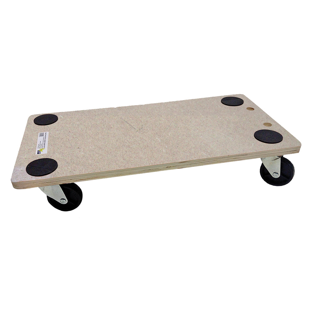 CHARIOT MULTI-USAGE À PLATEAU EN BOIS 30 x 60 cm - 3 roues / capacité 200 kg