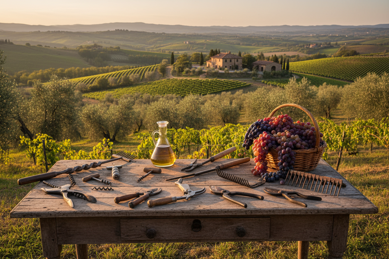 Enologia e raccolta olive E  POMODORI